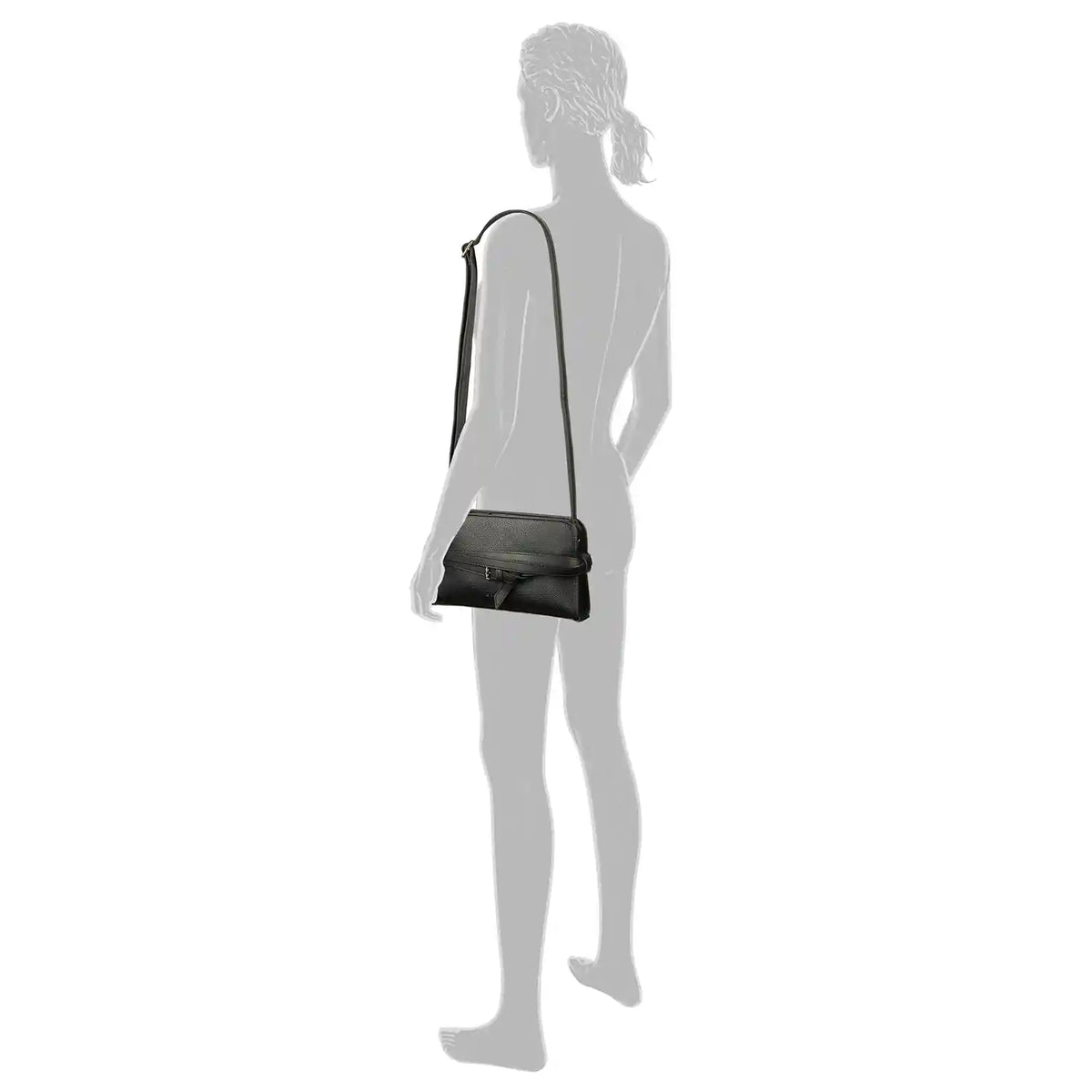 Tom Tailor Freya Cross Bag S 25 cm Schwarz – über der Schulter getragen