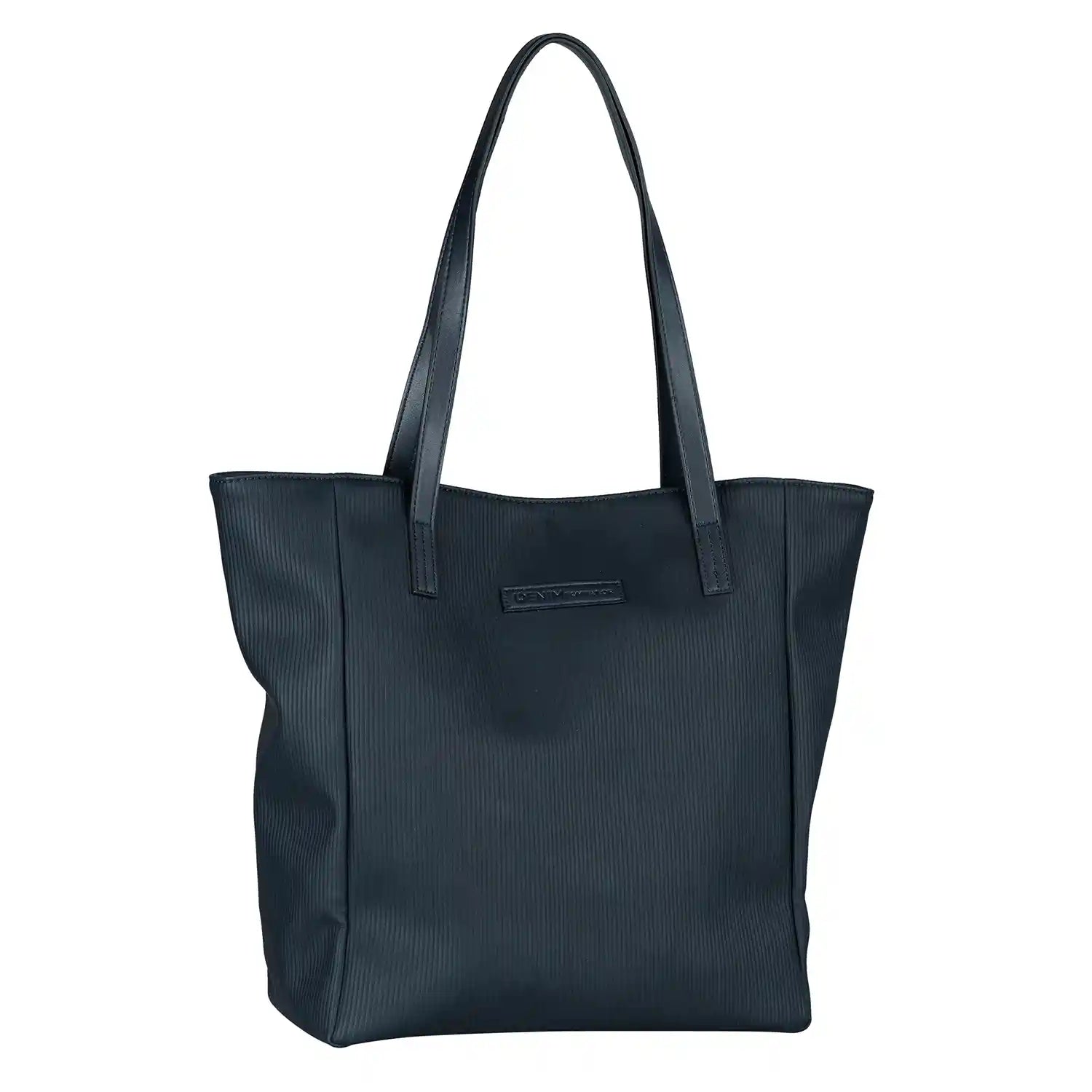 Tom Tailor Denim Arona Cord Shopper M No Zip 42 cm in Dunkelblau - lässige Umhängetasche ohne Reißverschluss
