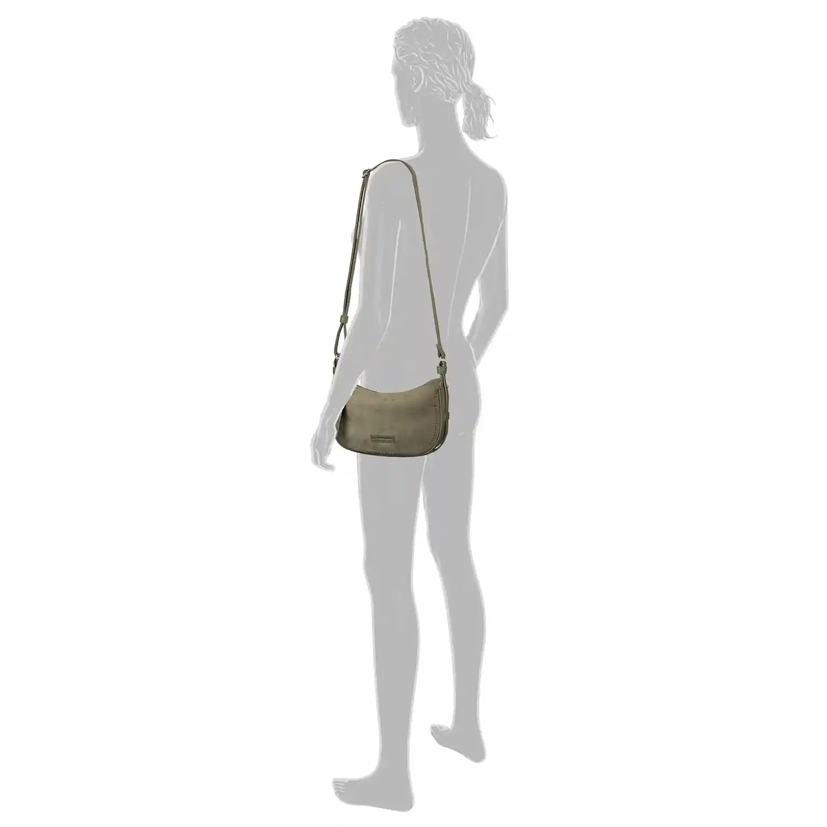 Tom Tailor Lysa Cross Bag S 27 cm khaki - lässige kleine Umhängetasche mit weicher Schnittführung