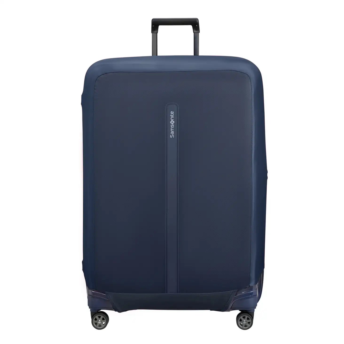 Samsonite TA Revolution faltbare Kofferhülle XL in Midnight Blue – robuster, elastischer Schutzüberzug für große Reisekoffer