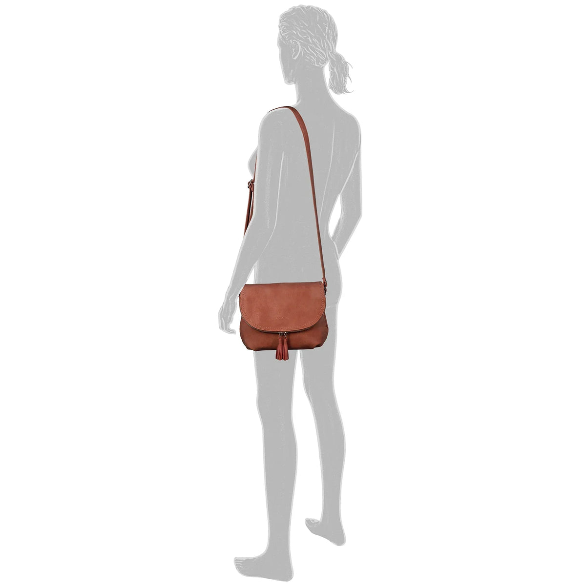 Über der Schulter getragene Tom Tailor Bags Lari Cross Bag in cognac