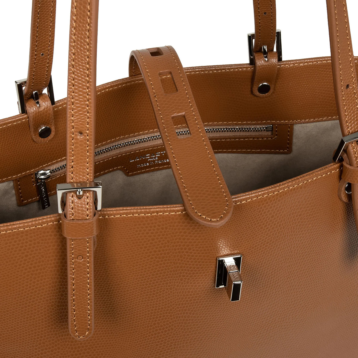 Lancaster Lucertola Shoulder Bag 30 cm - Noir