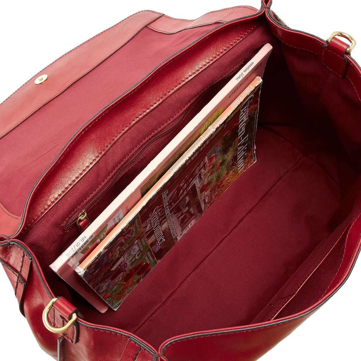 The Bridge Calimala Handtasche 35 cm - rosso ribes