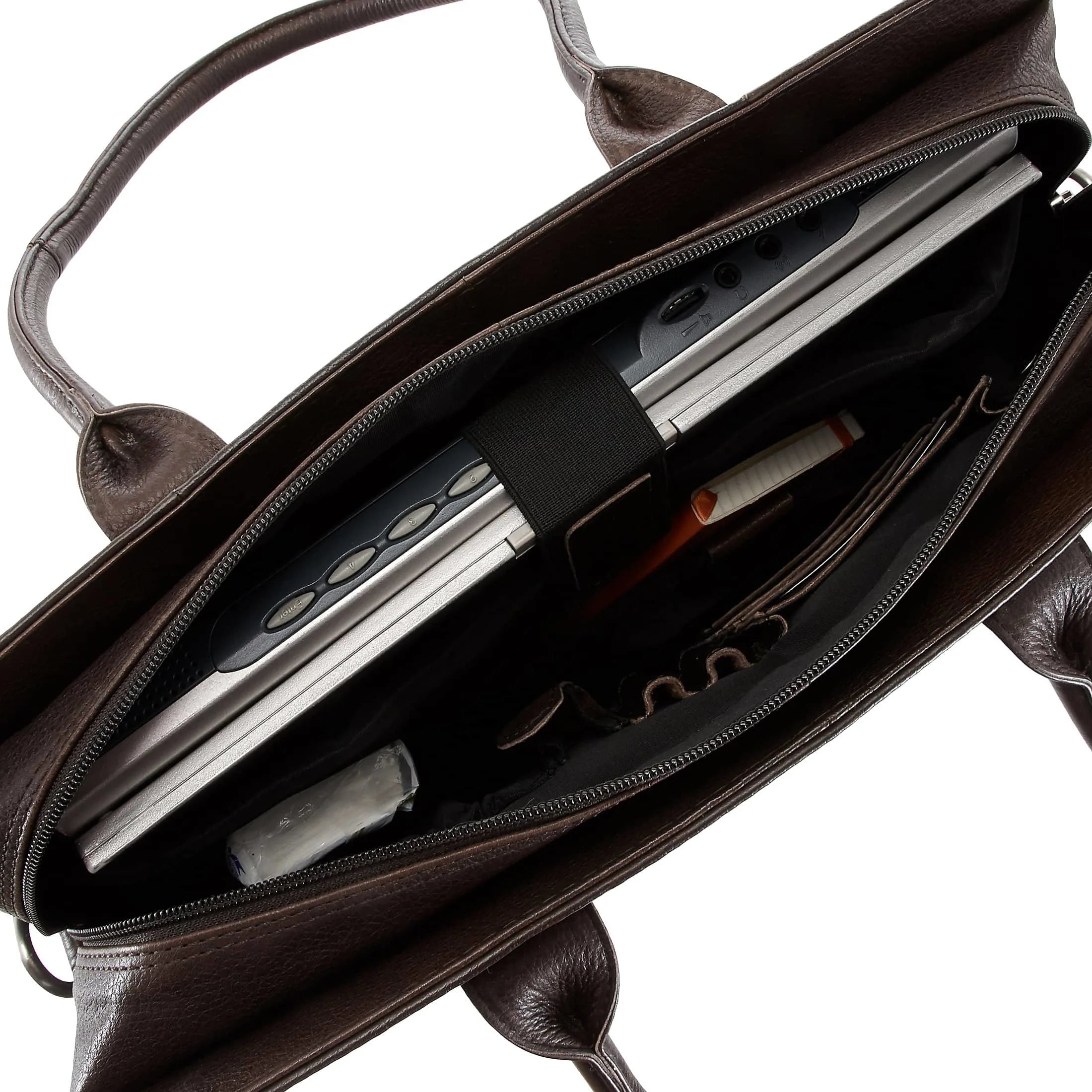 Plevier 470 Serie Aktentasche mit Laptopfach 40 cm - dunkelbraun