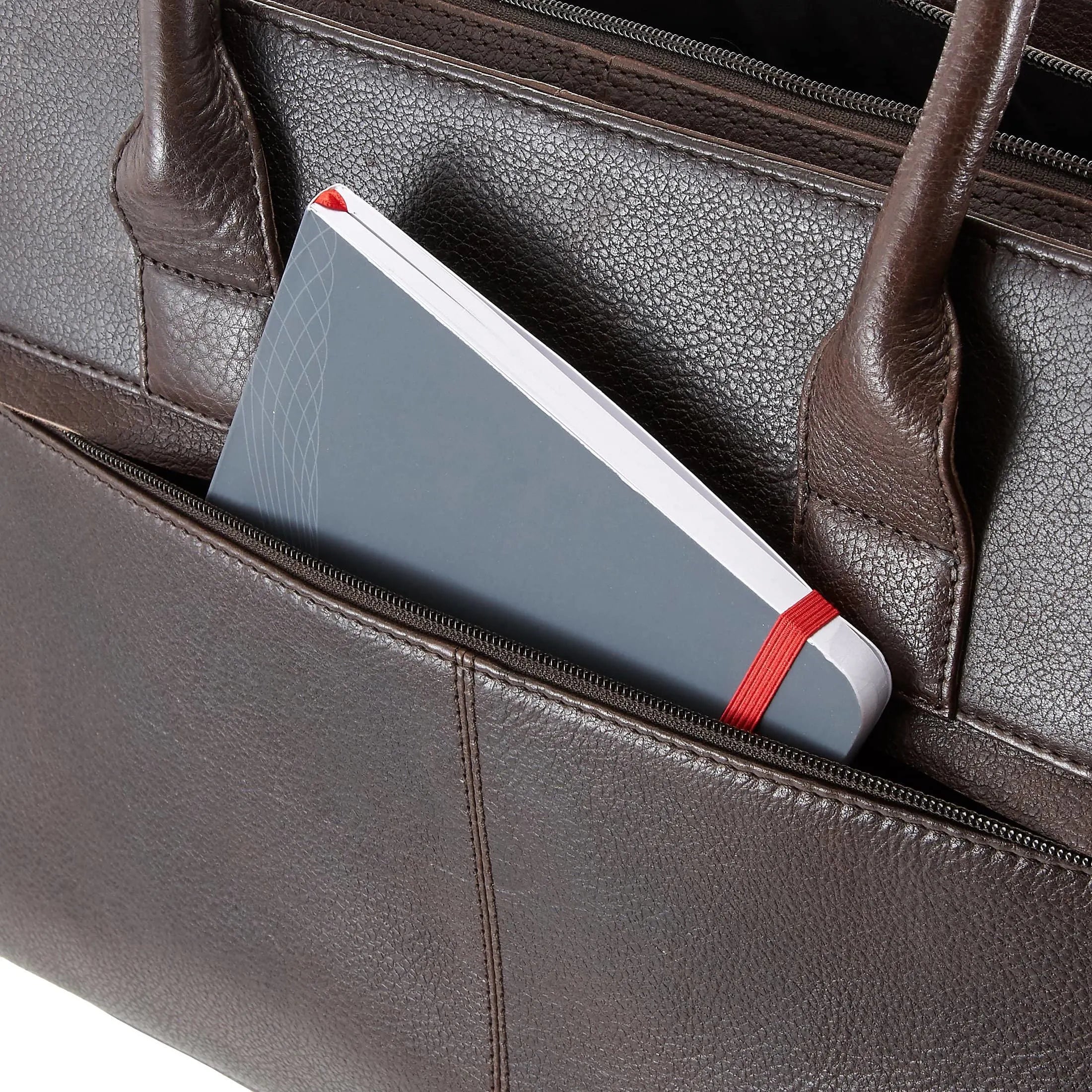 Plevier 470 Serie Aktentasche mit Laptopfach 40 cm - dunkelbraun