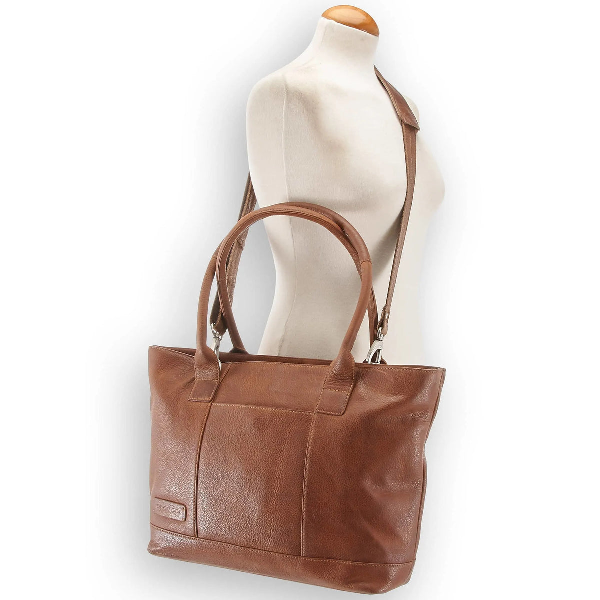 Plevier 470 Serie Aktentasche mit Laptopfach 41 cm - cognac