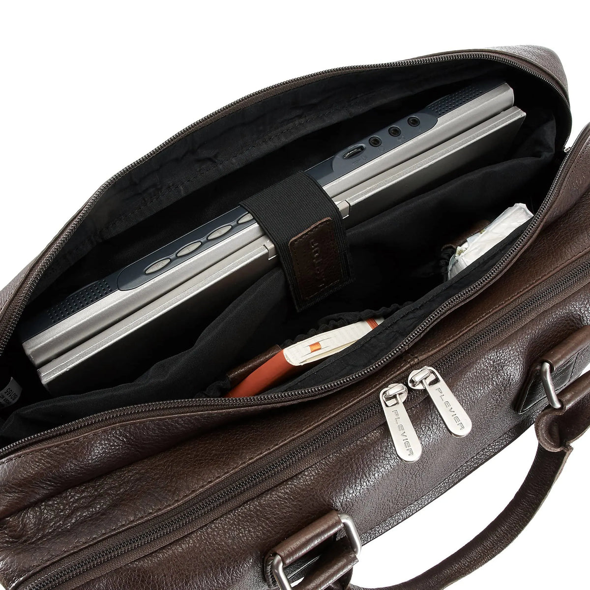 Plevier 470 Serie Aktentasche mit Laptopfach 41 cm - cognac