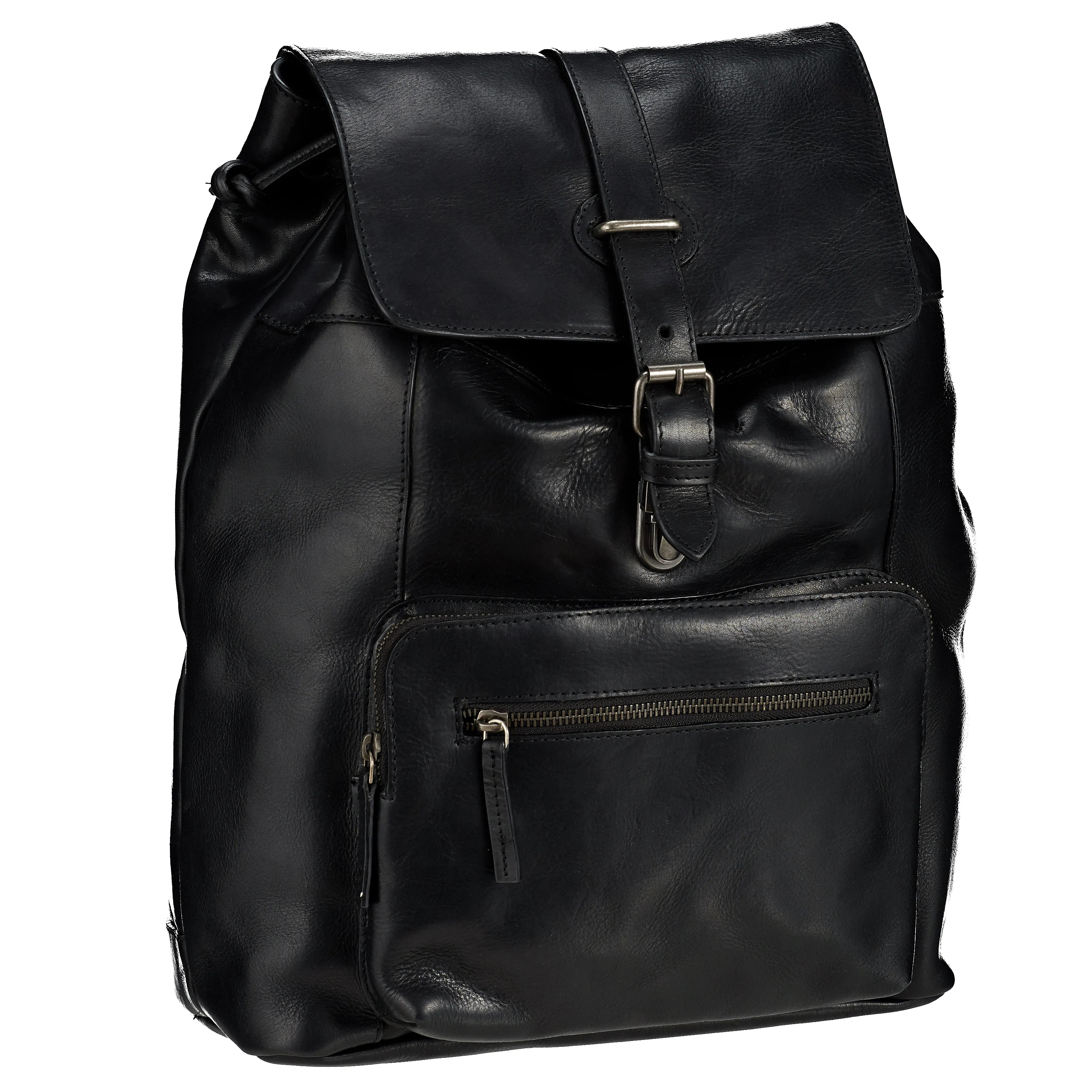 Leonhard Heyden Roma Rucksack mit Laptopfach 41 cm - Schwarz