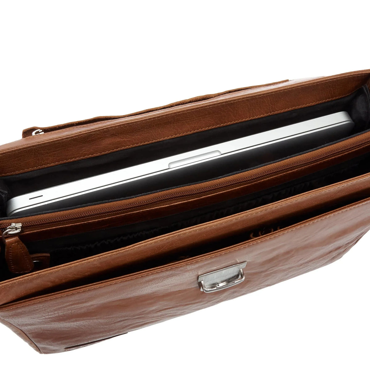 Plevier 600 Serie Business-Laptoptasche 2-Fächer 39 cm - cognac