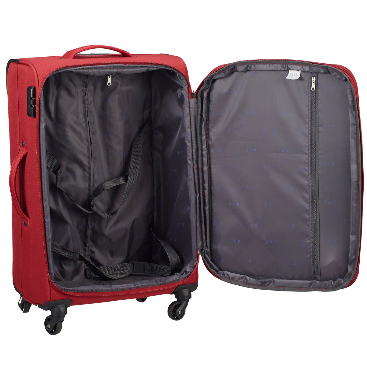 d&n Travel Line 6804 4-Rollen Trolley 66 cm - Bordeaux