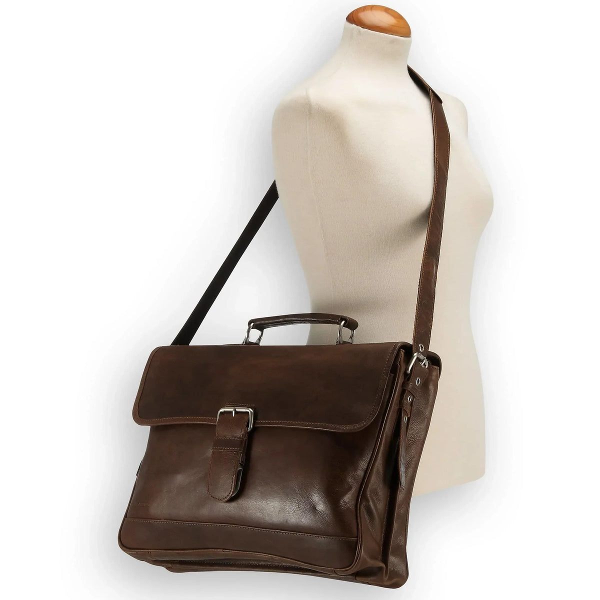 Plevier 700er Serie Business Aktentasche mit Laptopfach 39 cm - cognac