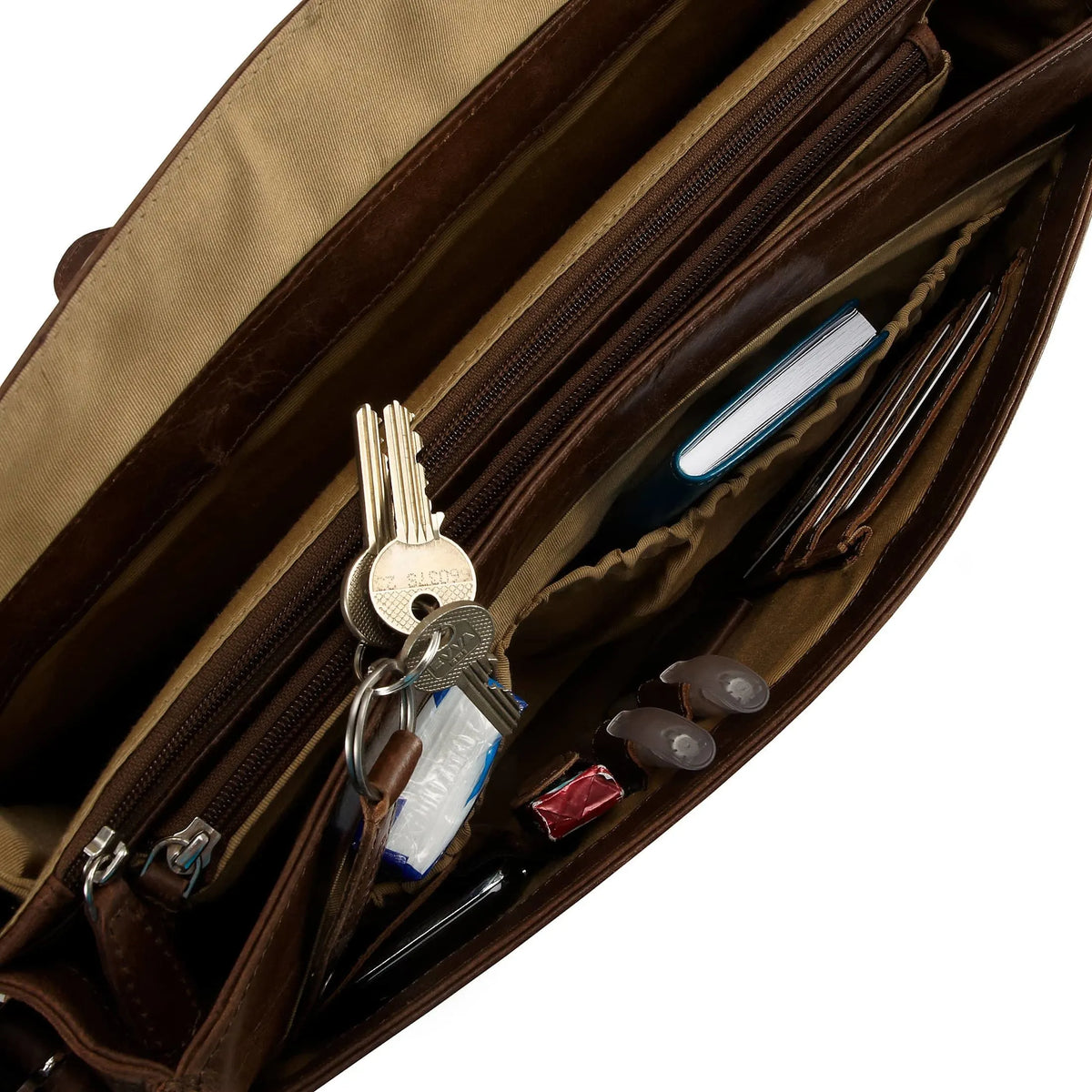 Plevier 700er Serie Business Aktentasche mit Laptopfach 39 cm - cognac