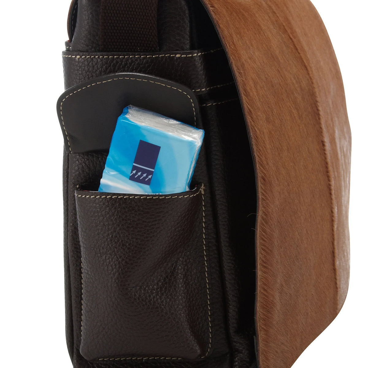 Pack Easy Fifty Rosi Messenger Bag mit Laptopfach 41 cm - braun