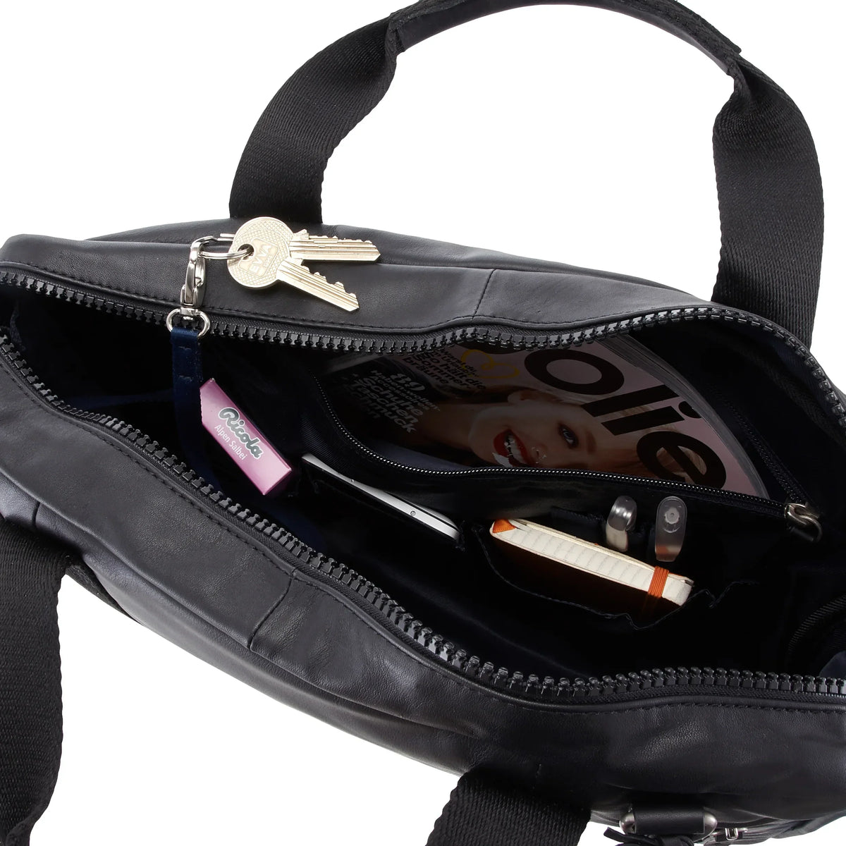 Leonhard Heyden Long Island Umhängetasche mit Laptopfach 40 cm - schwarz