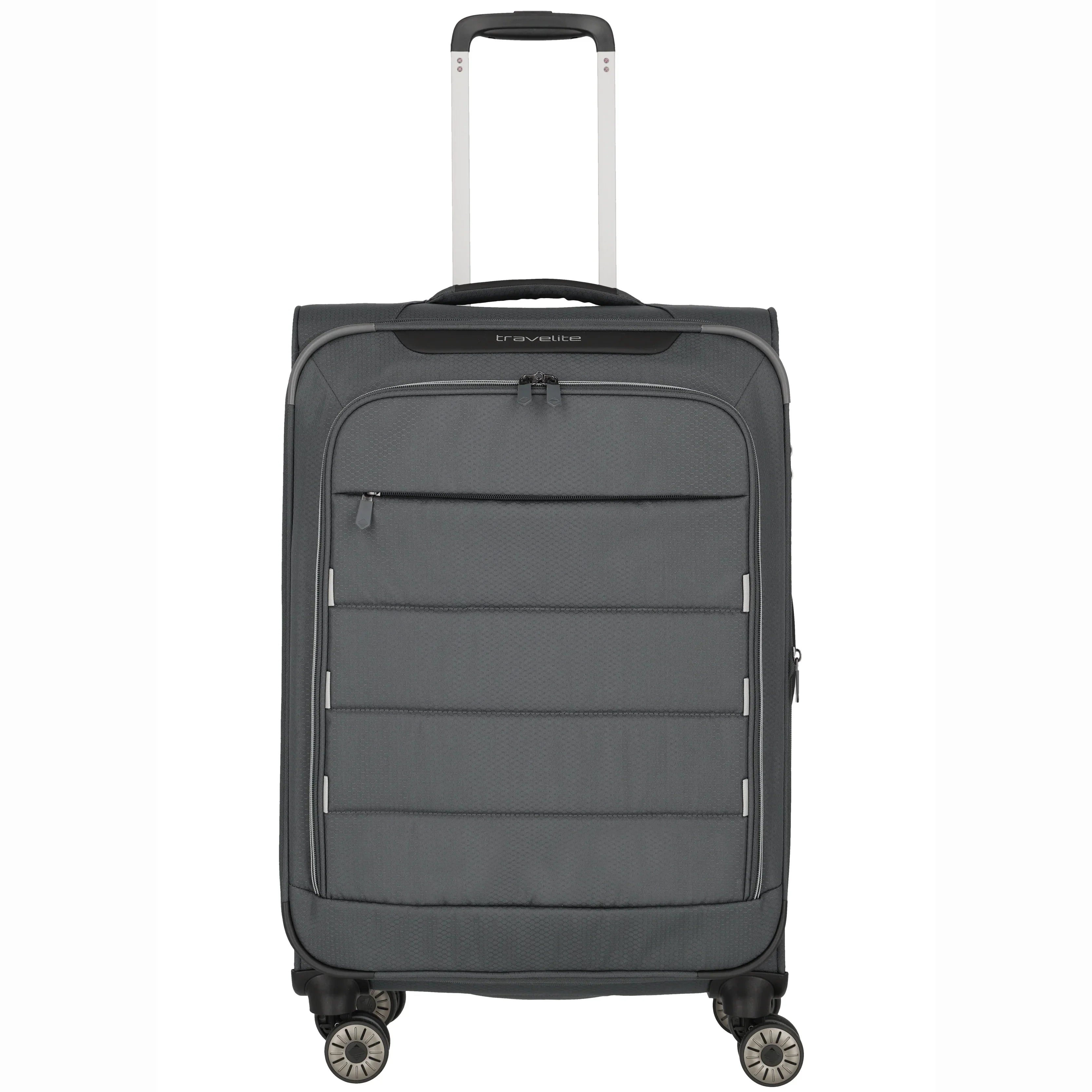 Travelite Skaii 4-Rollen Trolley 67 cm - grau - Vorderansicht