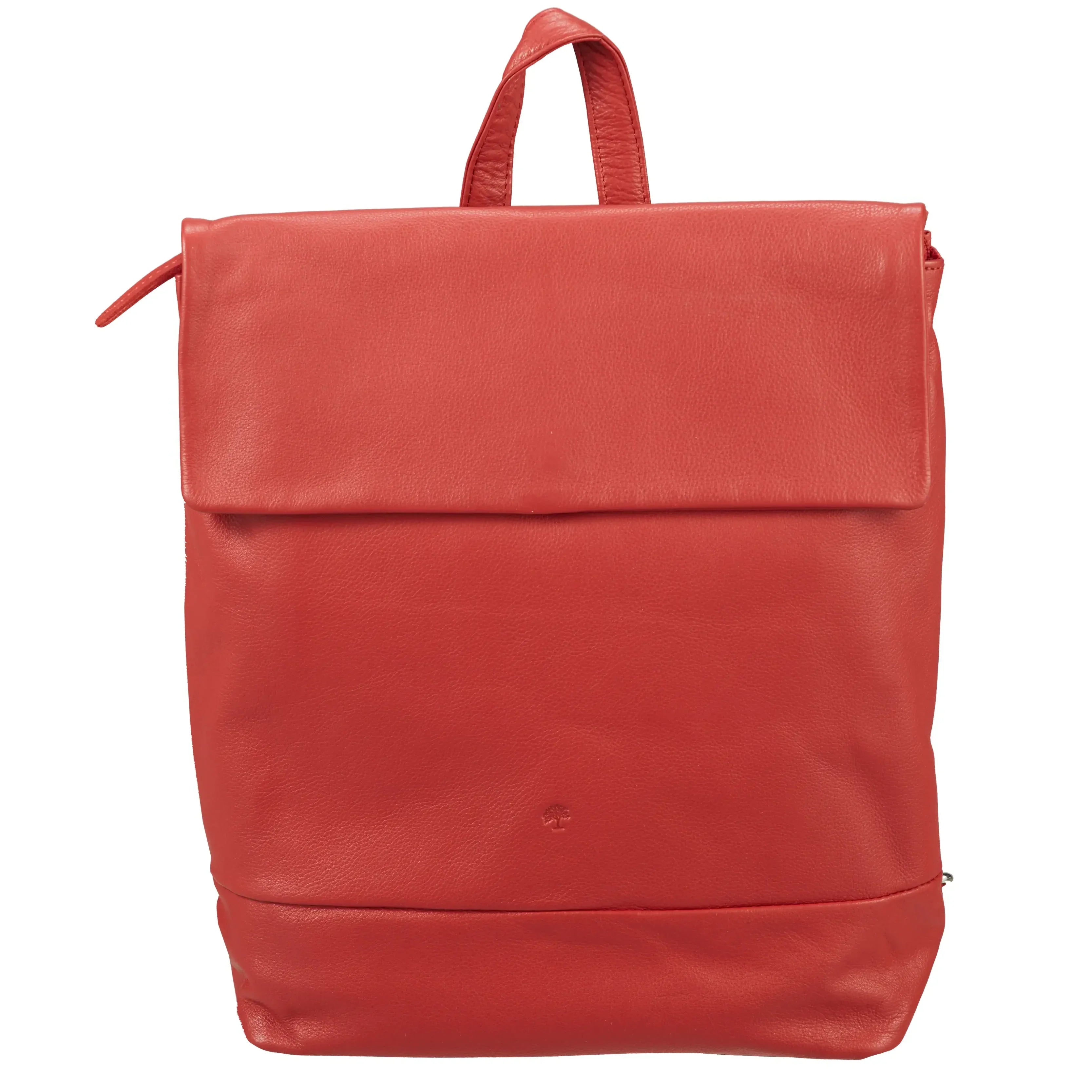 Prato Lederrucksack 34 cm - red