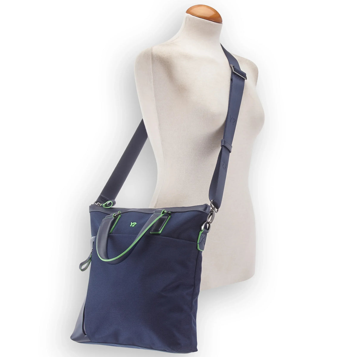 Y NOT? Business Schultertasche mit Laptopfach 33 cm - blue navy