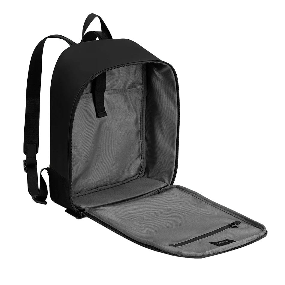 Innenansicht Gaston Luga Däsh Daily Backpack – schwarzer Laptop Rucksack mit Fächern