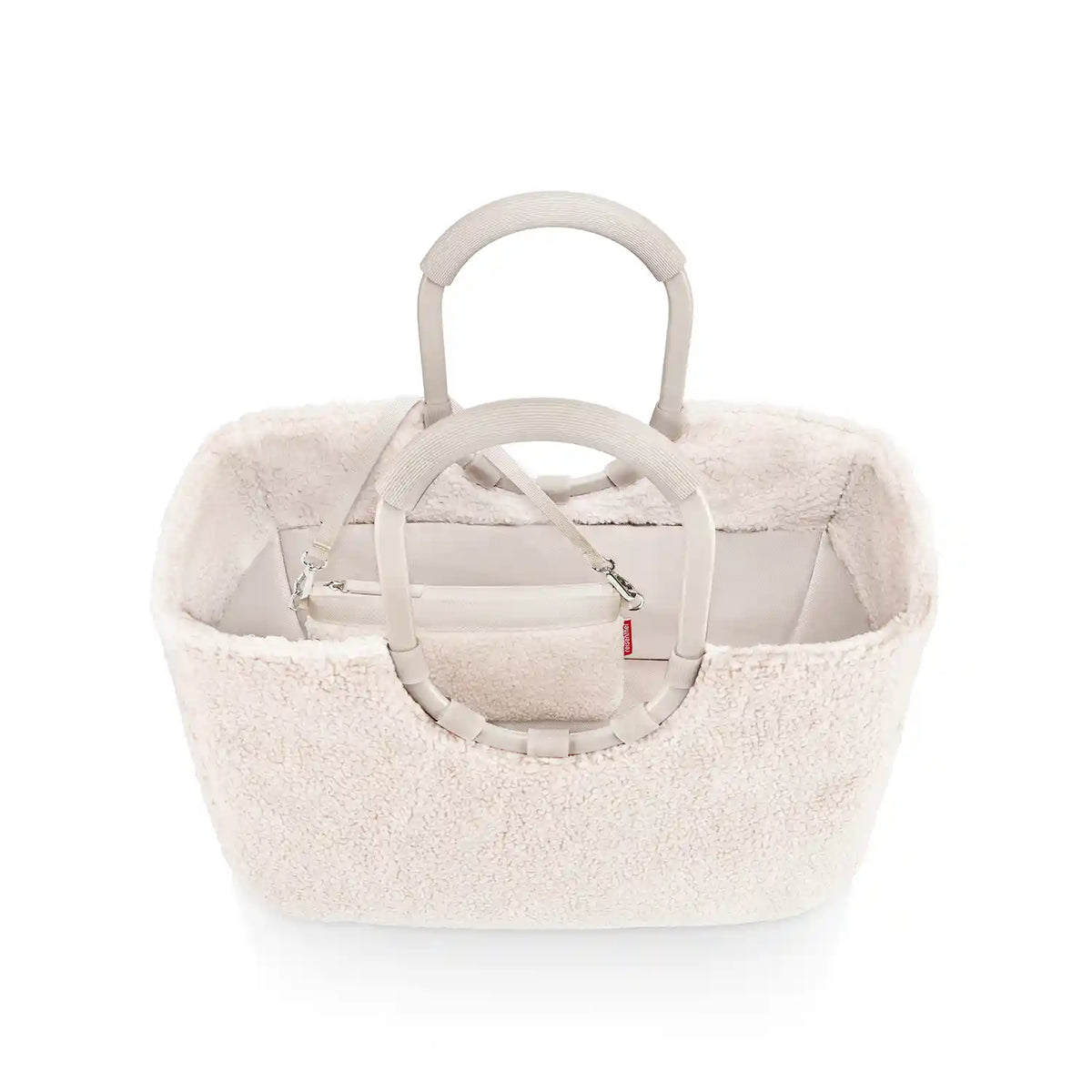 Innenansicht Reisenthel Loopshopper L Einkaufstasche Teddy Sand 46 cm mit großem Stauraum