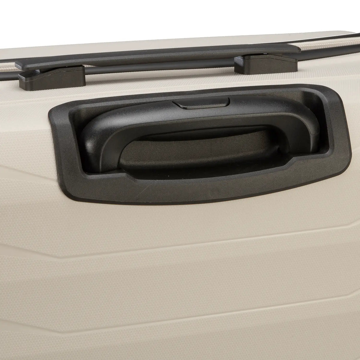 koffer-direkt.de PP15 4-Rollen Trolley M 68 cm in Light Beige mit ausziehbarem Teleskopgestänge und Tragegriffen
