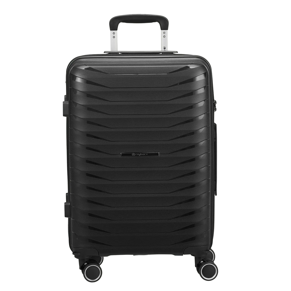 Franky PP15 Handgepäck Trolley 58cm schwarz - Premium 4-Rollen Koffer