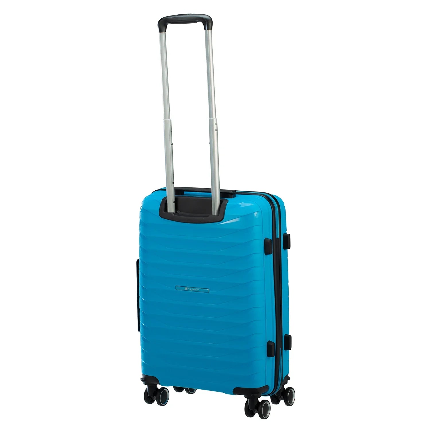 Rückansicht Franky PP15 Handgepäck Trolley Light Blue aus robustem Polypropylen