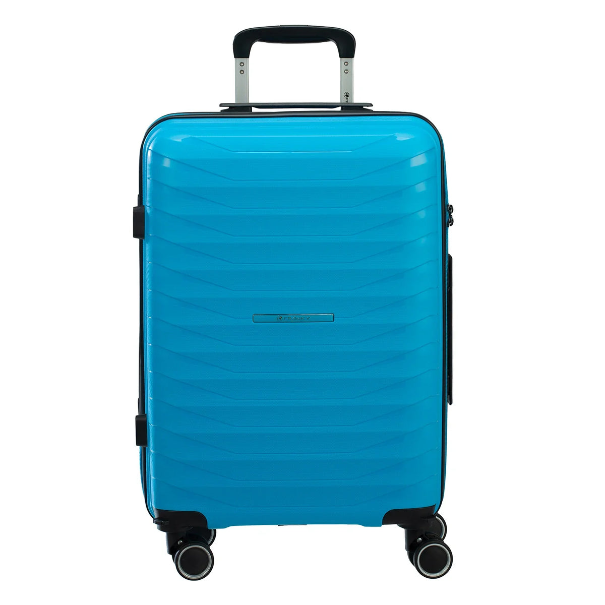 Franky PP15 Koffer Light Blue Ansicht mit stabilem Gestänge und Reißverschluss