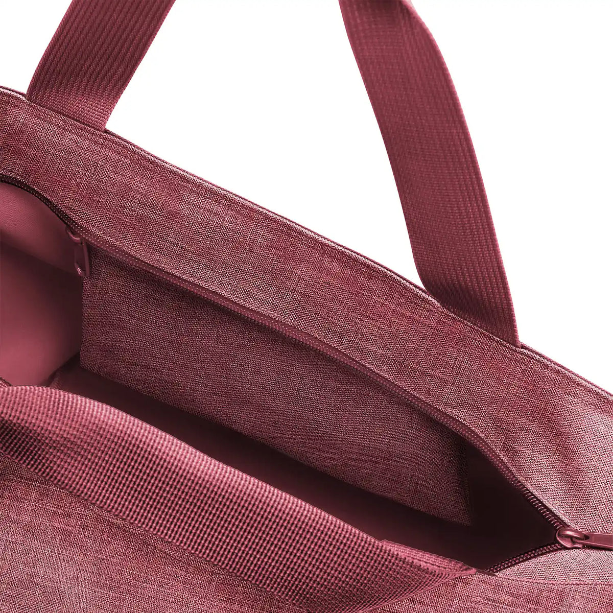 Detailaufnahme Reisenthel Shopping Shopper M Twist Maroon – hochwertige Verarbeitung und robustes Material