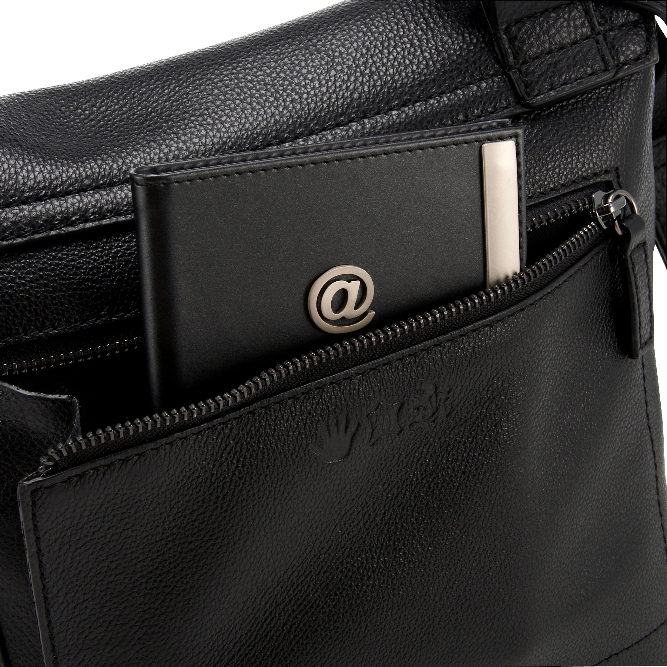 Otto Kern Romance Umhängetasche aus Leder 32 cm - black